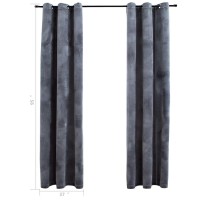 vidaXL Blackout Curtains with Rings 2 pcs Anthracite 37