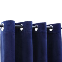 vidaXL Blackout Curtains with Rings 2 pcs Navy Blue 54