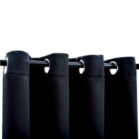 vidaXL Blackout Curtains with Rings 2 pcs Black 54