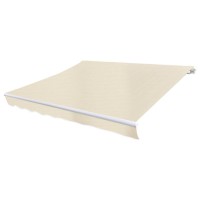 vidaXL Awning Top Sunshade Canvas Cream 19.7'x9.8' (Frame Not Included)