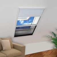 vidaXL Plisse Insect Screen for Window Aluminum 31.5