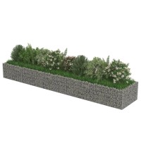 vidaXL Gabion Raised Bed Galvanized Steel 177.2