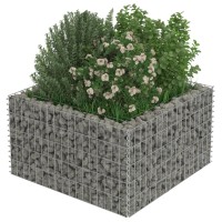 vidaXL Gabion Raised Bed Galvanized Steel 35.4