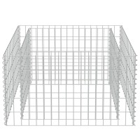 vidaXL Gabion Raised Bed Galvanized Steel 35.4