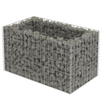 vidaXL Gabion Raised Bed Galvanized Steel 35.4