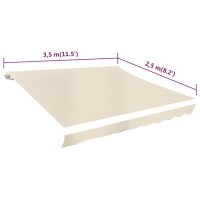 vidaXL Awning Top Sunshade Canvas Cream 137.8