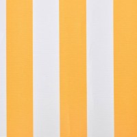 vidaXL Awning Top Sunshade Canvas Orange & White 137.8
