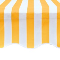 vidaXL Awning Top Sunshade Canvas Orange & White 196.9