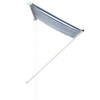 Vidaxl Retractable Awning 59.1X59.1 Blue And White