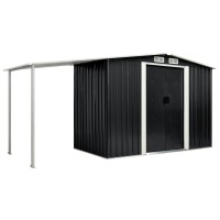 vidaXL Garden Shed with Sliding Doors Anthracite 152