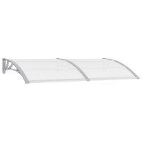 vidaXL Door Canopy Gray and Transparent 78.7