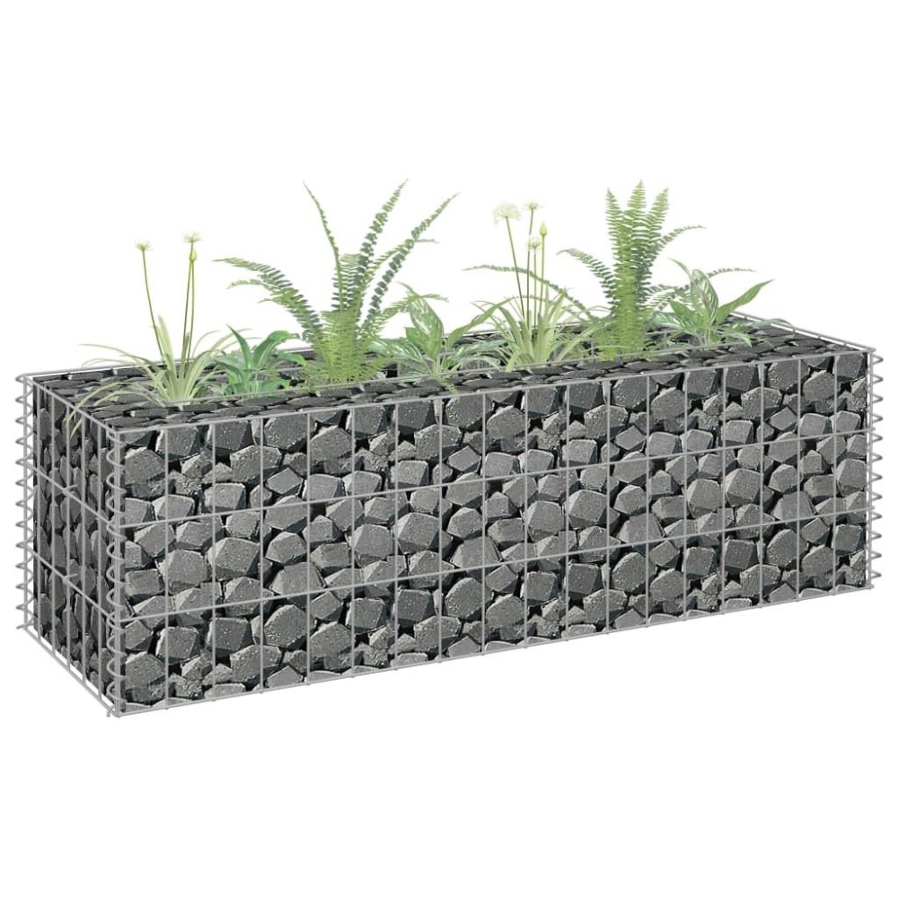 vidaXL Gabion Raised Bed Galvanized Steel 35.4