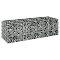 vidaXL Gabion Raised Bed Galvanized Steel 35.4