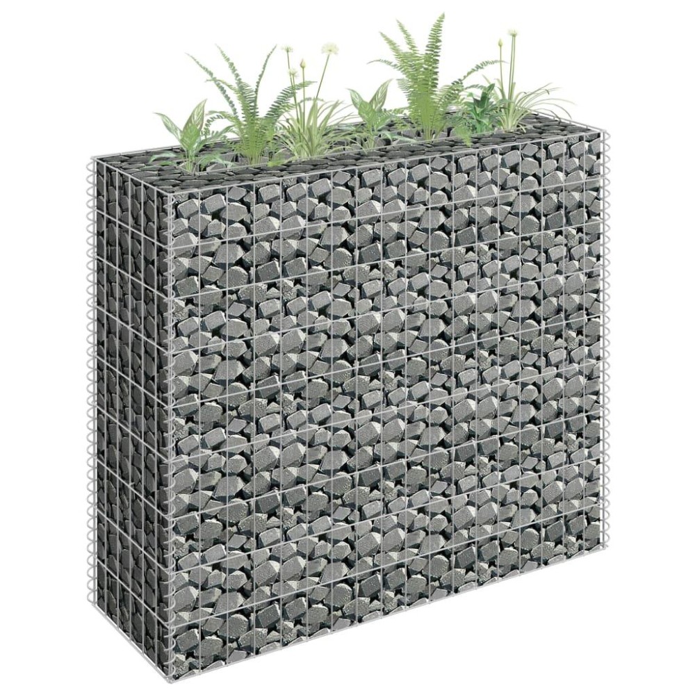 vidaXL Gabion Raised Bed Galvanized Steel 35.4