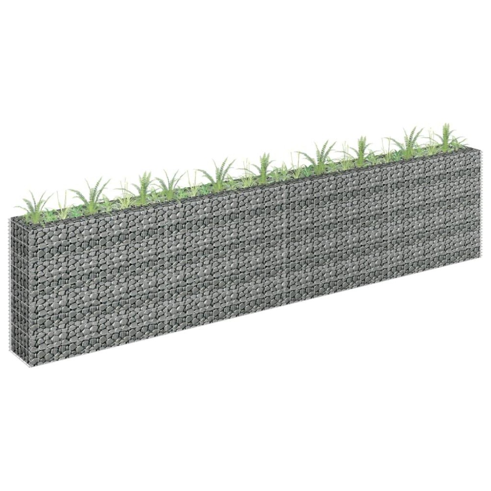 vidaXL Gabion Raised Bed Galvanized Steel 141.7