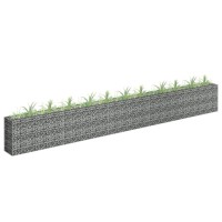 vidaXL Gabion Raised Bed Galvanized Steel 177.2