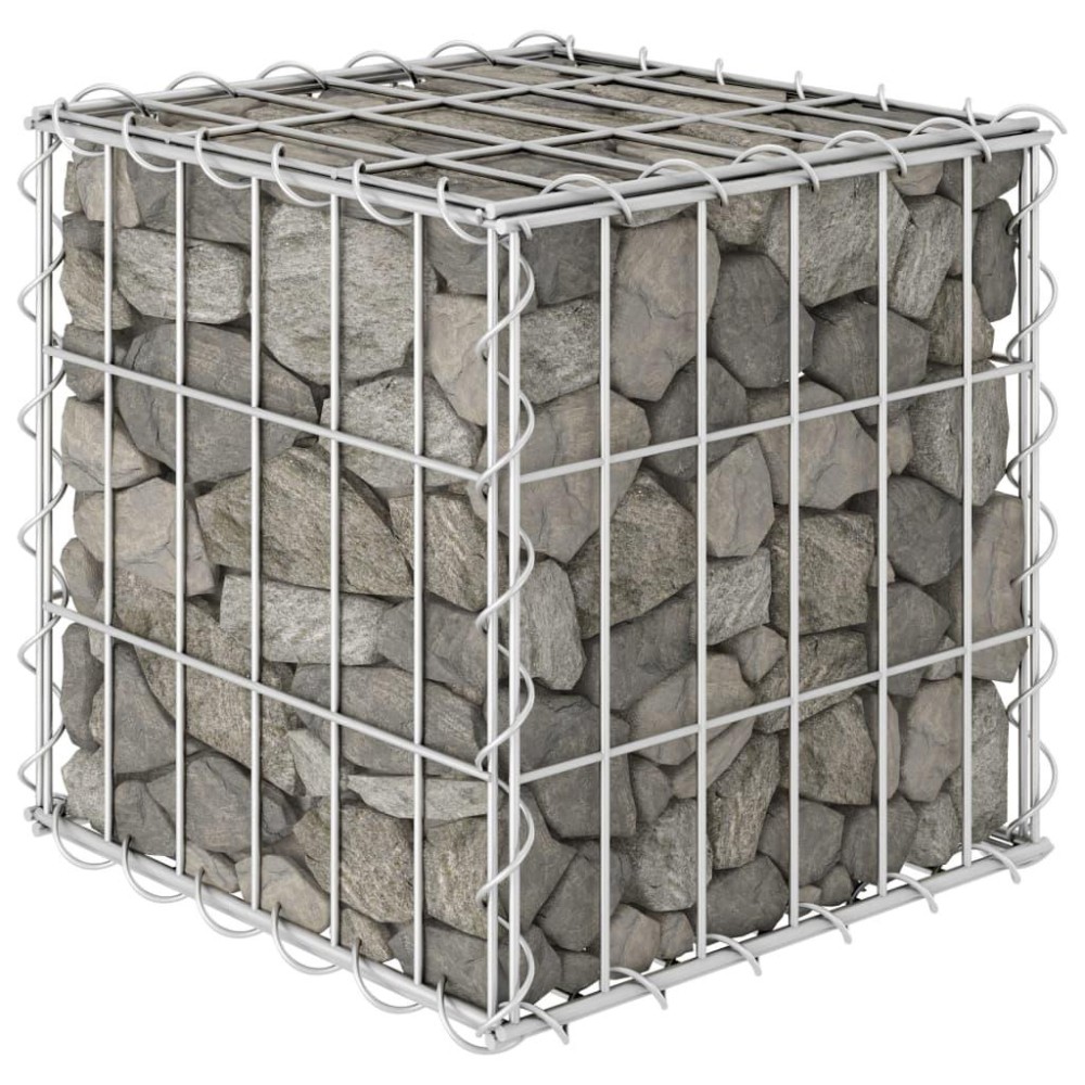 vidaXL Cube Gabion Raised Bed Steel Wire 11.8