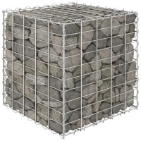 vidaXL Cube Gabion Raised Bed Steel Wire 19.7