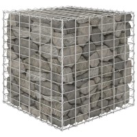 vidaXL Cube Gabion Raised Bed Steel Wire 23.6