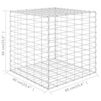 vidaXL Cube Gabion Raised Bed Steel Wire 23.6