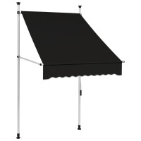 Vidaxl Manual Retractable Awning 39.4 Anthracite