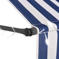 vidaXL Manual Retractable Awning with LED 78.7