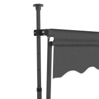 vidaXL Manual Retractable Awning with LED 59.1