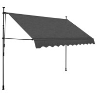 vidaXL Manual Retractable Awning with LED 98.4