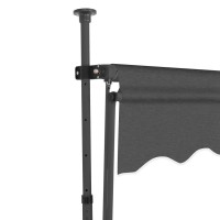 vidaXL Manual Retractable Awning with LED 137.8