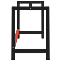 Vidaxl Work Bench Frame Metal 47.2X22.4X31.1 Black And Red