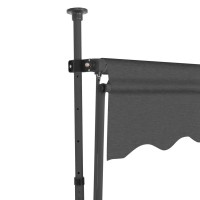 vidaXL Manual Retractable Awning with LED 78.7