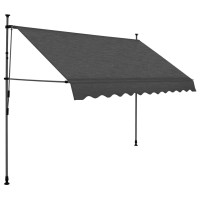 vidaXL Manual Retractable Awning with LED 118.1