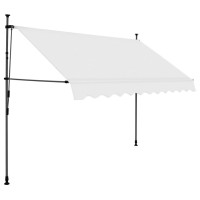 vidaXL Manual Retractable Awning with LED 118.1