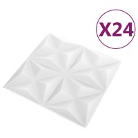 Vidaxl 3D Wall Panels 24 Pcs 19.7X19.7 Origami White 64.6 Ft