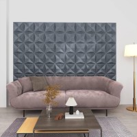 Vidaxl 3D Wall Panels 24 Pcs 19.7X19.7 Origami Gray 64.6 Ft