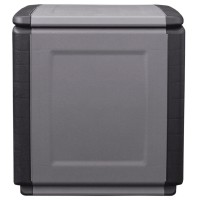 Vidaxl Patio Storage Box 21.3X20.9X22.4 34.3 Gal Dark Gray And Black