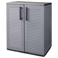 Vidaxl Garden Storage Cabinet Gray And Black 26.8X14.6X33.1 Pp