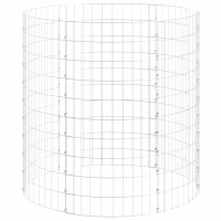 Vidaxl Circular Gabion Pole Galvanized Steel 39.4X39.4