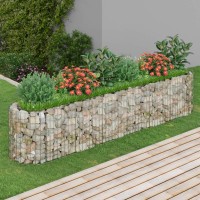 vidaXL Gabion Raised Bed Galvanized Iron 102.4