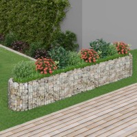 vidaXL Gabion Raised Bed Galvanized Iron 129.9