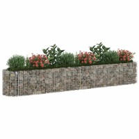 vidaXL Gabion Raised Bed Galvanized Iron 129.9