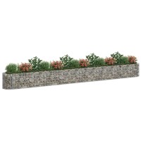 vidaXL Gabion Raised Bed Galvanized Iron 212.6