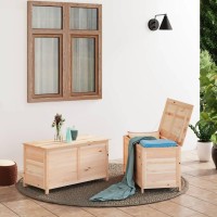 Vidaxl Patio Cushion Box 39.4X19.7X22 Solid Wood Fir
