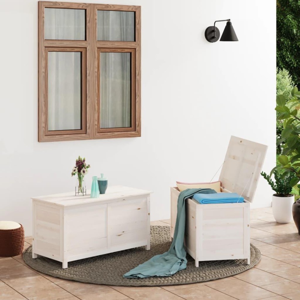 vidaXL Patio Cushion Box White 39.4