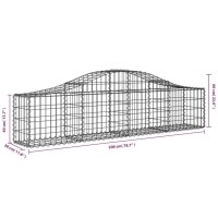 vidaXL Arched Gabion Basket 78.7