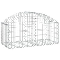 Vidaxl Arched Gabion Basket 39.4X19.7X15.7/23.6 Galvanized Iron