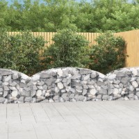 Vidaxl Arched Gabion Basket 78.7X19.7X23.6/31.5 Galvanized Iron