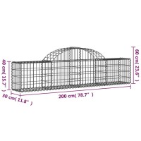 vidaXL Arched Gabion Basket 78.7