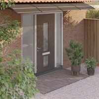 vidaXL Door Canopy Black 137.8