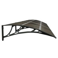 vidaXL Door Canopy Black 137.8